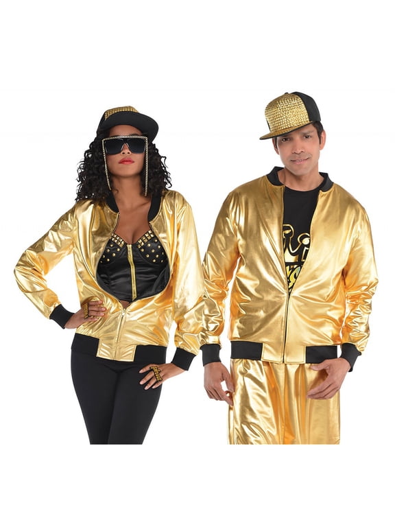 Hip Hop Gold Jacket Adult Costume - Standard