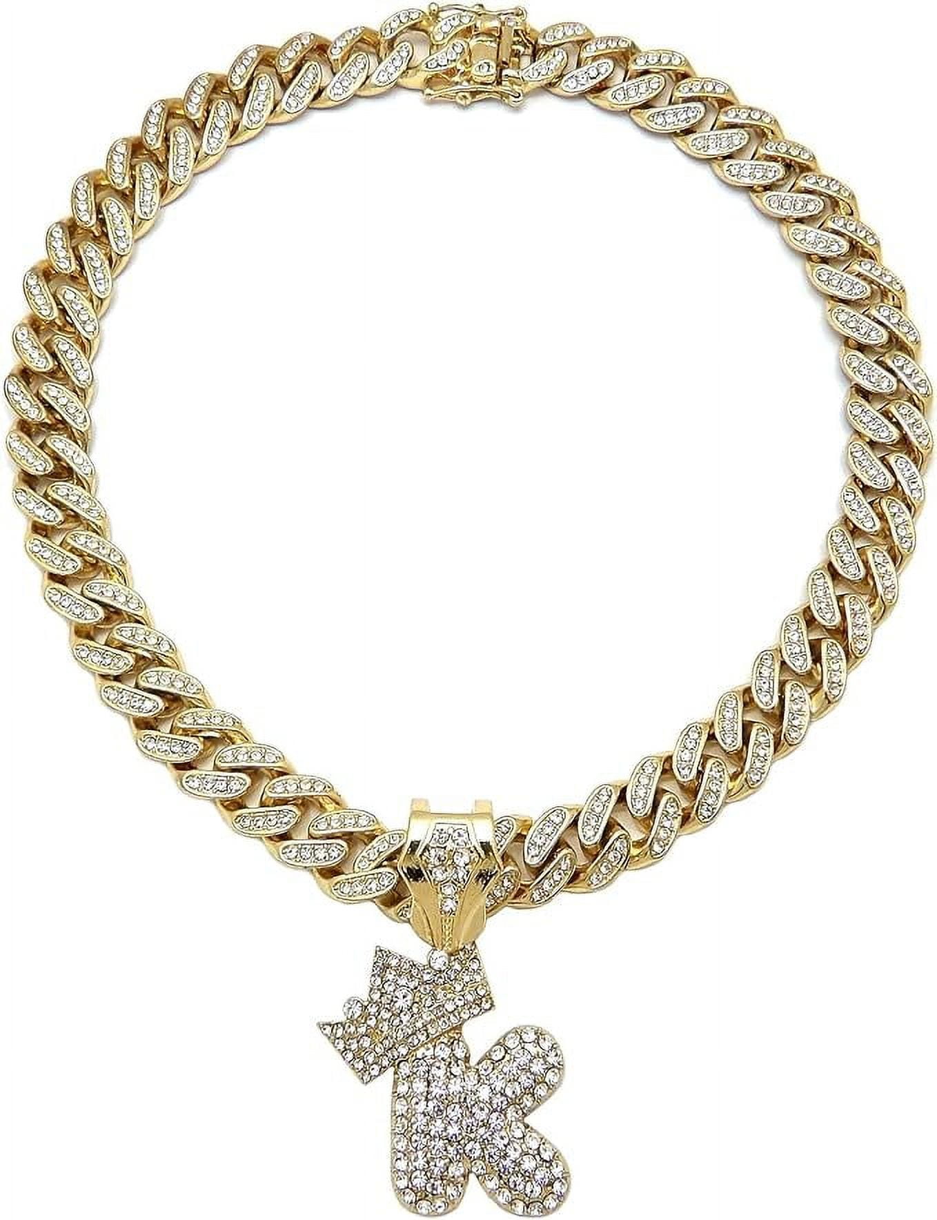 Hip Hop Gold Plated Bubble Alphabet Initial 