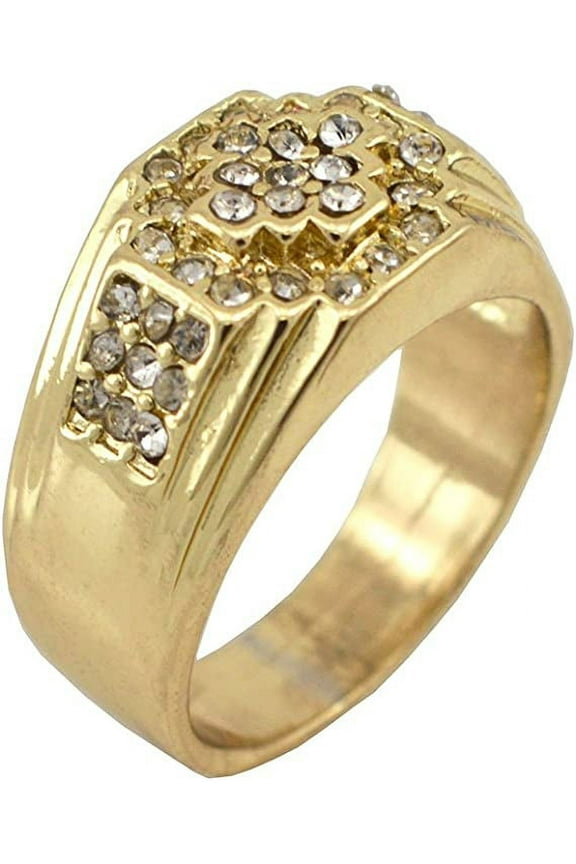 Hip-Hop Gold Tone Penninsula Men's Ring size 9