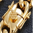 thumbnail image 1 of Hip-Hop Golden Curb Cuban Link Chain Stainless Steel Necklace for Men and Women Gold Silver Color Bracelet Fashion Jewelry, 1 of 6