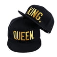 thumbnail image 1 of Hip-Hop Hats King and Queen 3D Embroidered Lovers Couples Snapback Caps Adjustable, 1 of 4