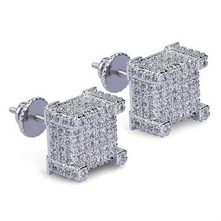 Big square hotsell earrings for guys