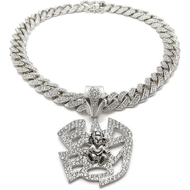Hip Hop Jewelry Silver Plated Cubic Zirconia Bad Boy Charm Hip Hop Jewelry Silver Plated Cubic Zirconia Bad Boy Charm