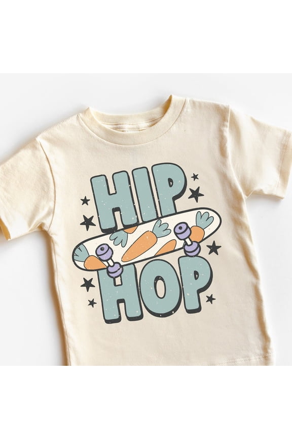 Hip Hop Kids Easter Shirt, Too Hip To Hop Skateboard Toddler Tee TODDLER SHORT SLEEVE TEE BELLA CANVAS 3001T