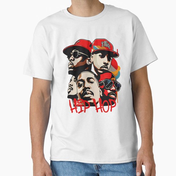 Hip Hop Legends Golden Age Rapper Collage Multi Character Grid Variant C Top T-Shirt