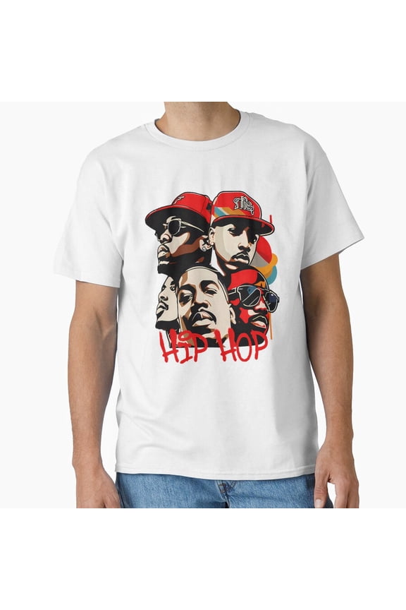 Hip Hop Legends Golden Age Rapper Collage Multi Character Grid Variant C Top T-Shirt