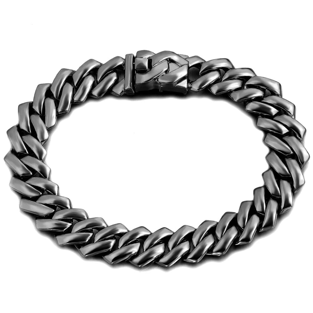 Bracciale uomo in acciaio e pasta di turchese - GOYATE - Luxury Zone