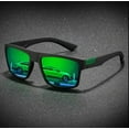 thumbnail image 1 of Sports Polarized Sunglasses Square Light Weight Driving Shades Green, 1 of 10