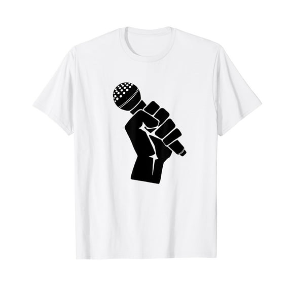 Hip Hop Mic T-Shirt White Tee