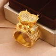 thumbnail image 1 of Womens Ring Micro Paved Zircon Love Heart Copper Electroplated Geometric Jewelry Gift For Her For Everyday Use, 1 of 5