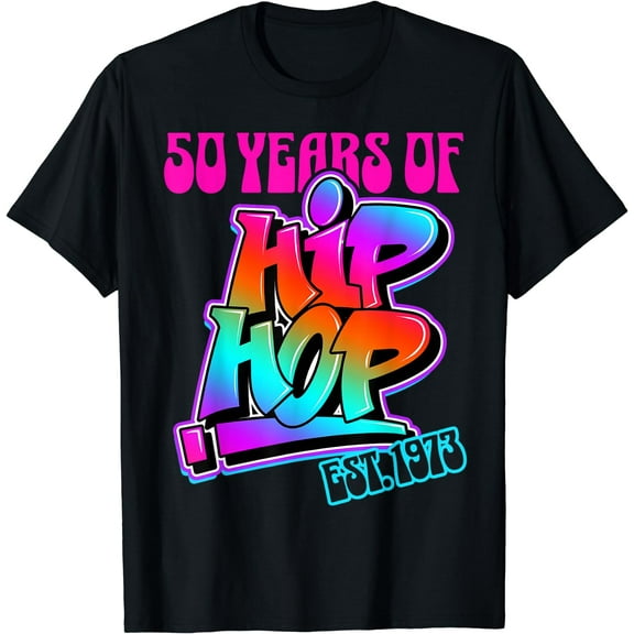 Hip Hop Music 50th Anniversary Black History Men DJ Graphic T-Shirt