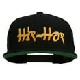 thumbnail image 1 of Hip Hop Music Embroidered Snapback Flat Bill Cap - Black OSFM, 1 of 5
