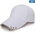 thumbnail image 1 of Hip Hop Panama Breathable Golf Caps Snapback Gothic Punk Baseball Cap Unisex Beach Sports Hats Metal Rings Casquette Visors Hat Hat Ring Baseball-Cap - Suga-Snapback Baseball Cap with Iron Rings, 1 of 5