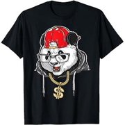 Hip Hop Panda Old School Dollar Sign Chain Rap Dance Gift T-Shirt