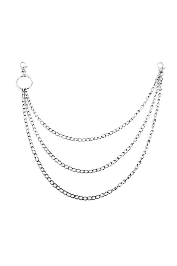 Hip Hop Pants Jean Chain,Chains For Pants,Trousers Chain, Pants Chain Belt Chain Wallet Chain Pocket Chain Hip Hop Punk Jeans Chain Key Chain Goth Accessories For Women Men,Silver