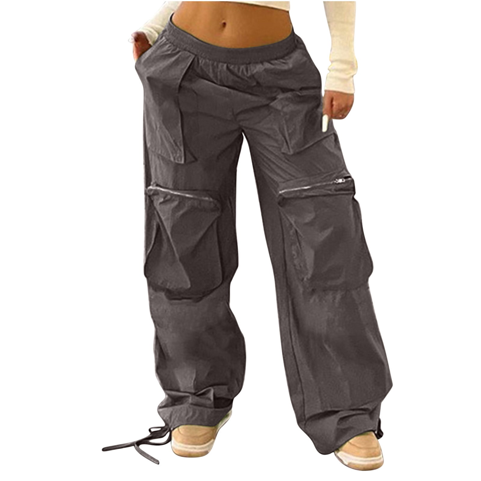 Hip Hop Parachute Pants Womens Y2k Streetwear Harajuku Cargo