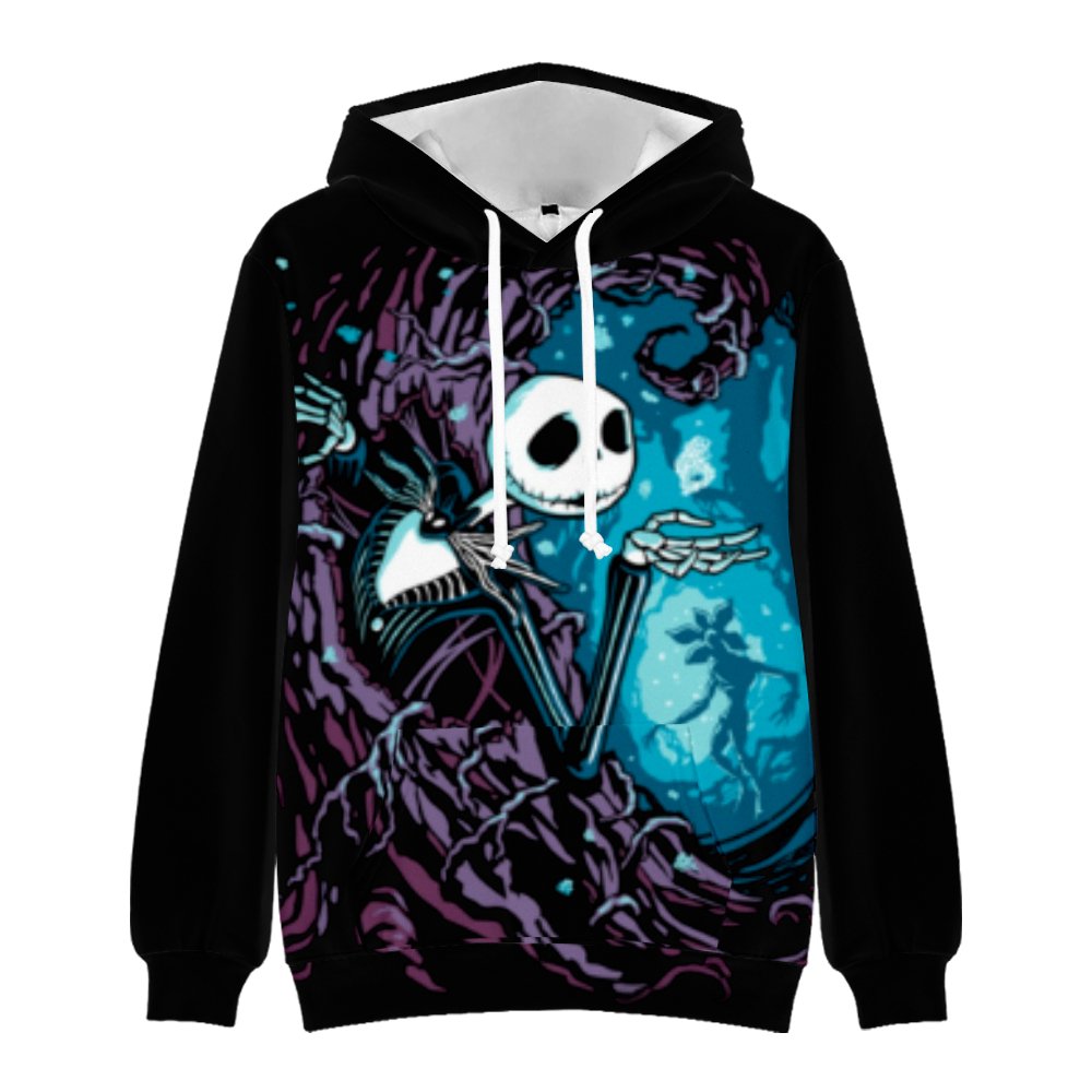 Hip Hop Printed Men's Hoodie Christmas Nightmare Halloween Pumpkin King  Skull Hoodie and Pullover - Walmart.com