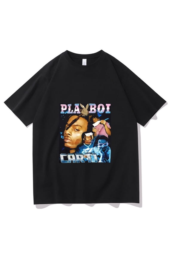 Hip Hop Rap Cotton Summer Men'S Short-Sleeved T-Shirt Outdoor Casual Tops Street Fashion Tee Birthday Present, Casual Outfit, Vintage Tee Design BLACK