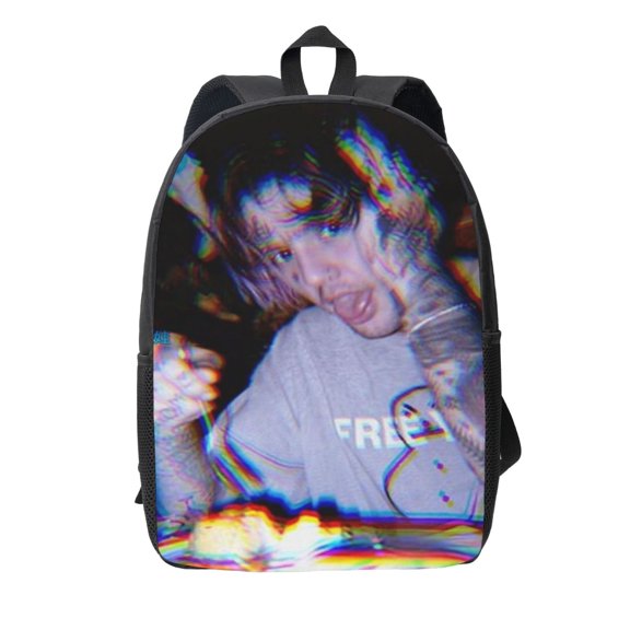 Hip-Hop Rap Lil Peep Backpack Simple Lightweight Backpack Fashion Travel Backpack Laptop Backpack 17 Inch