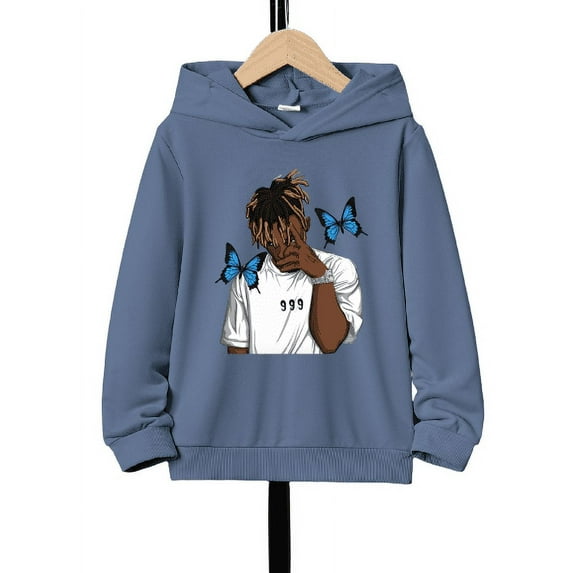 Hip Hop Rapper Print Boys Tops Long Sleeve Casual Pullover Hoodies Fall Winter Sweatershirt