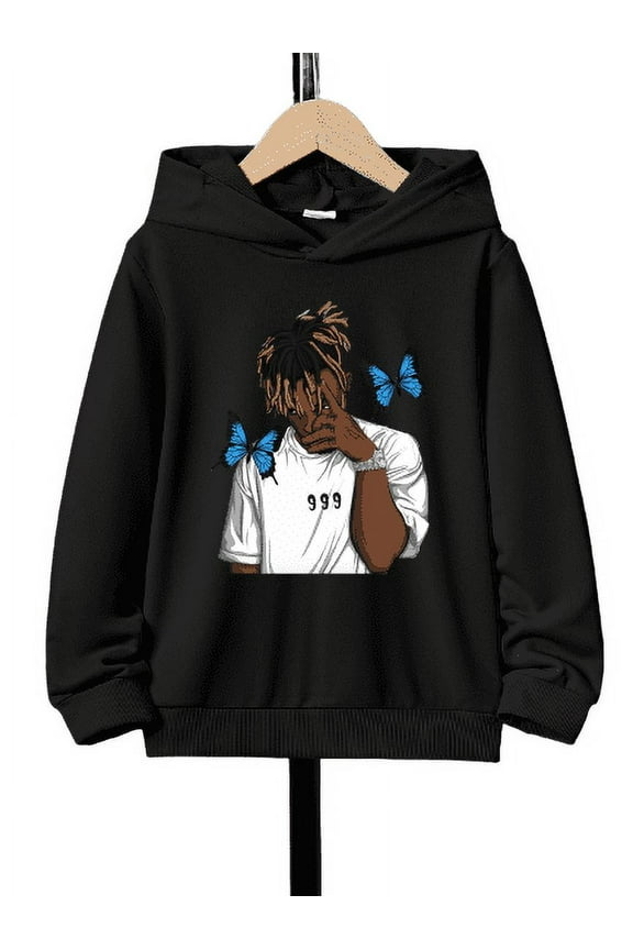 Hip Hop Rapper Print Boys Tops Long Sleeve Casual Pullover Hoodies Fall Winter Sweatershirt
