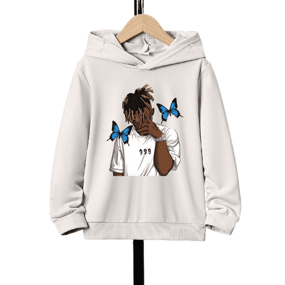 Hip Hop Rapper Print Boys Tops Long Sleeve Casual Pullover Hoodies Fall Winter Sweatershirt