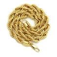 thumbnail image 1 of Hip-Hop Rapper's Style 12mm Rope Chain Necklace in Gold-Tone, 22", 1 of 4