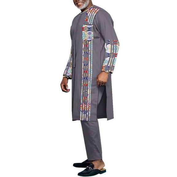 Hip Hop Robe African Men's Shirts and Pants Riche 2 Piece Sets Africa Men Clothing Dashiki Outfits Wyn1558
