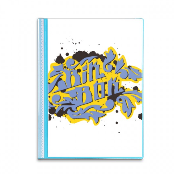 Hip-Hop Rock And Roll Bin Box Pattern Book Sheet Protectors Portfolio Binder Folder