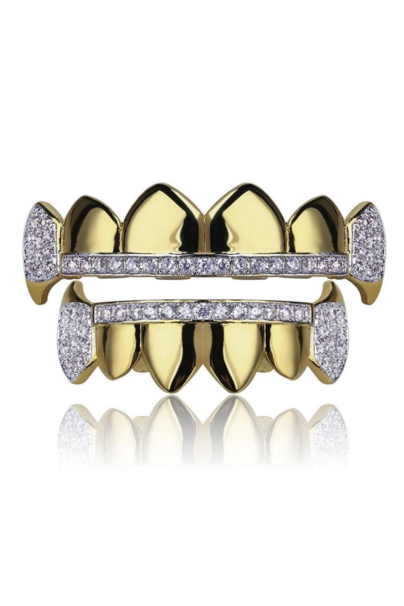 Hip Hop Sets 6 Top and Bottom Rock With Free Rapper Mouth Caps