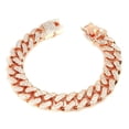 thumbnail image 1 of Hip Hop Shiny Cuban Link Chain Bracelets Women Men Rhinestone Chain Bracelets Punk Wristband Jewelry Gift GC, 1 of 6