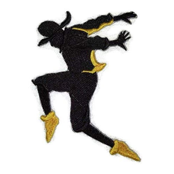 Hip Hop Silhouette Left Posture Embroidered Iron on/Sew Patch [5.5" X 4"]