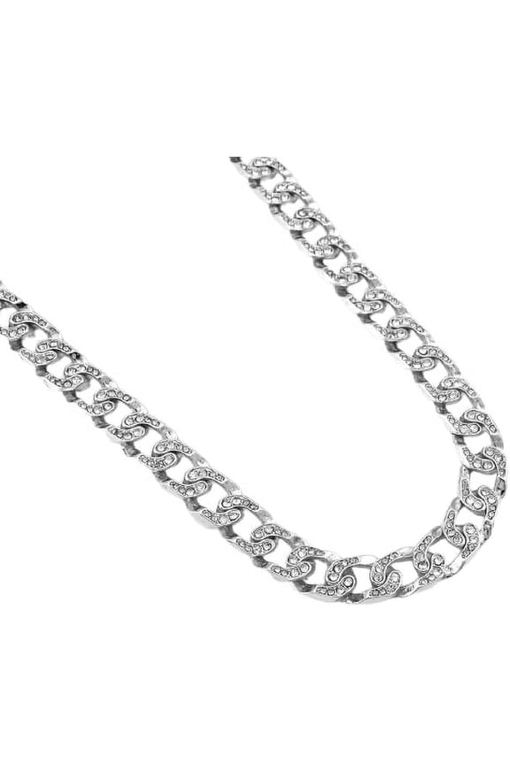 Hip Hop Silver Tone 2 Chainz Cuban Link Chain Necklace 36"