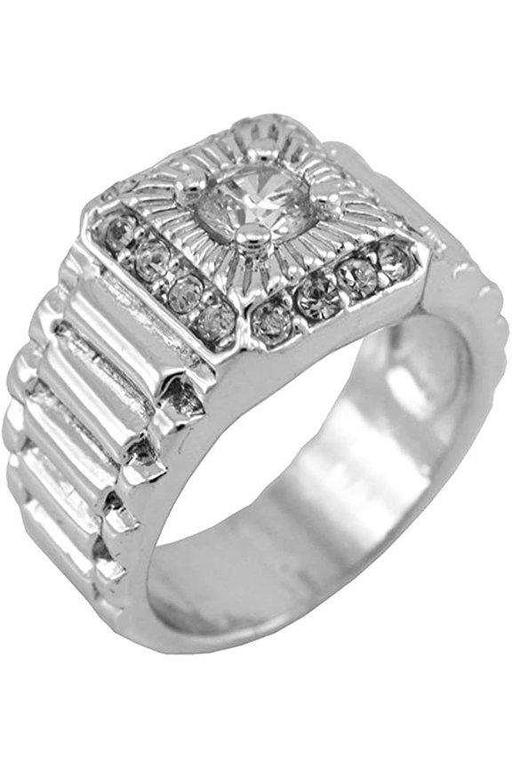 Hip-Hop Silver Tone Pharaoh Men's Ring size 10