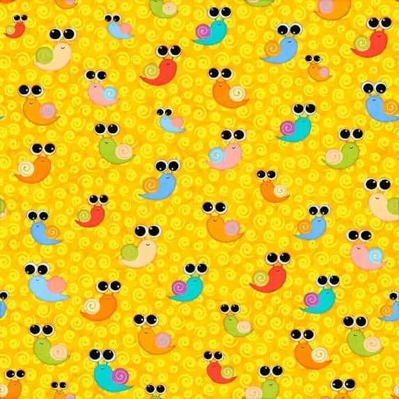 Hip Hop Sails Yellow Cotton Fabric (Yard)