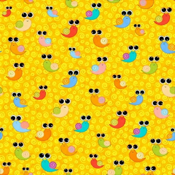 Hip Hop Sails Yellow Cotton Fabric (Yard)