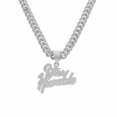 thumbnail image 1 of Hip Hop Splicing Letters Pendant Necklace With 13mm Miami Cuban Chain Iced Out Bling HipHop Necklaces Fashion Jewelry, 1 of 7