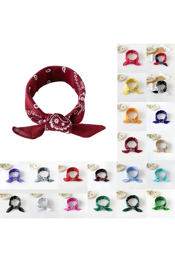 Hip Hop Street Dance Cotton Bandana for Women Square Scarf Outdoor Sports Cycling Mask Multi-use Soft Casual Neck Scarf Headwear , #01 Wine, One Size