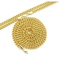 thumbnail image 1 of Hip-Hop Style Rapper's 8 mm 30" & 36" Cuban Chain Necklace Set, Gold-Tone, 1 of 4