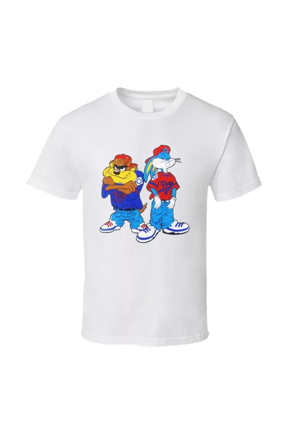Hip Hop Toon Duo Inspired Street Style Retro Urban Character Unisex T-Shirt, up to size 5XL