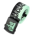thumbnail image 1 of Hip Hop Trend Flame Pattern Belt With Metal Buckles Webbing Weave Fabric Adjustable Waist Strap For Punk Fashion Enthusiasts, 1 of 9