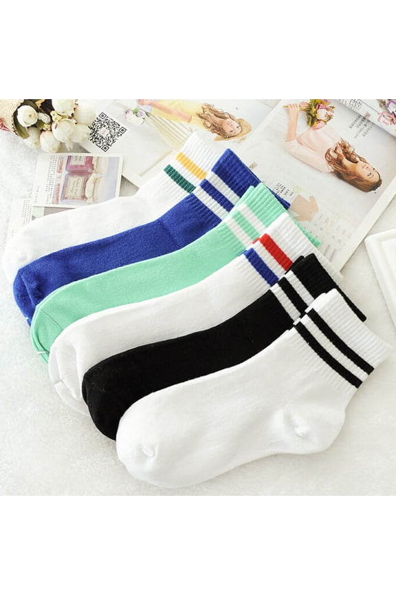 Hip Hop Unisex Creative Letter Cotton Skateboard Socks, Comfortable and Breathable, Striped Design, Ideal for Casual and Sports Wear, Black
