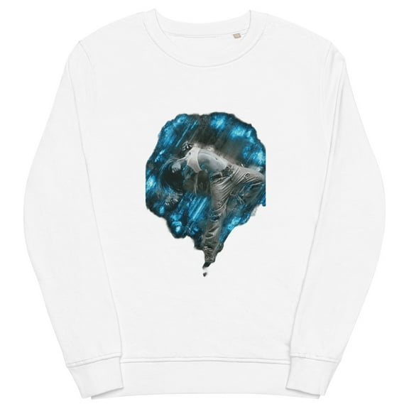 Hip-Hop Unisex organic sweatshirt (White, XL)