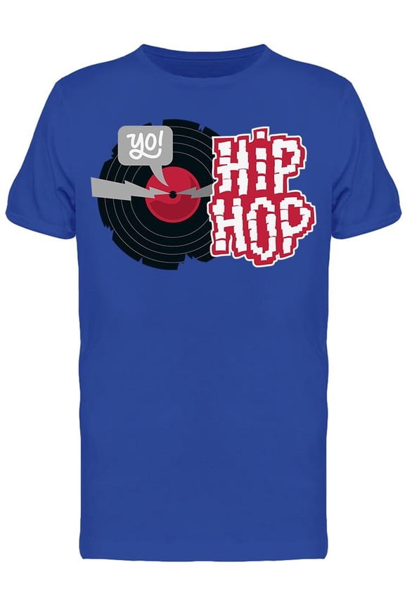 Hip Hop Vinyl Record T-Shirt Men -Image by Shutterstock, Male 3X-Large