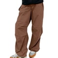 thumbnail image 1 of Hip Hop Women Parachute Pants Baggy Cargo Pants Wide Leg Cargo Pant Elastic Waist Y2K Track Hippie Joggers Trousers, 1 of 6