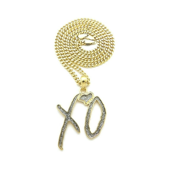 Hip Hop XO Pendant 3mm 18",20",24" Cuban Chain Necklace