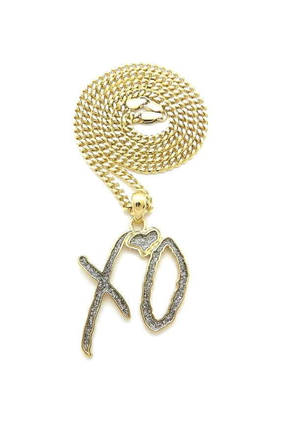 Hip Hop XO Pendant 3mm 18",20",24" Cuban Chain Necklace