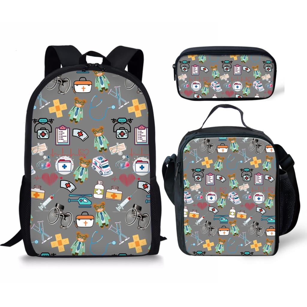 Upetstory 3-Piece Kids Backpack Set | Frog Design Backpack With Lunch Bag & Pencil Case - View #4
