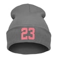 thumbnail image 1 of Hip-Hop hats a thick Punk personality number 23 hat the winter caps Gorras Hombre winter hat Black Winter Beanie Knit Hats for Men and Women Loser Warm Cuffed Plain Stretchy Soft Daily Skiing Cap, 1 of 4