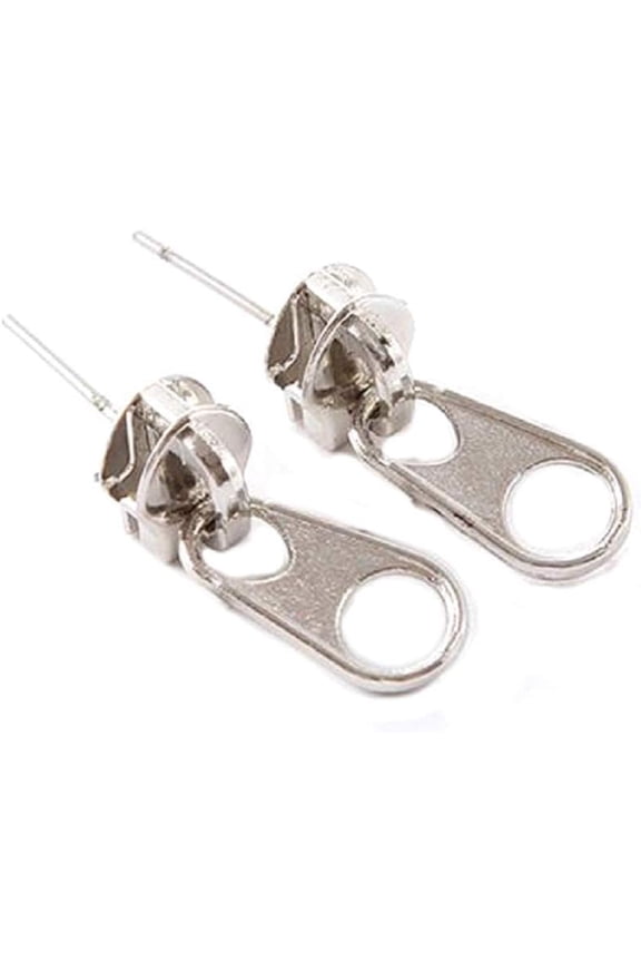 Hip Hop stainless steel zipper earrings[g0116]